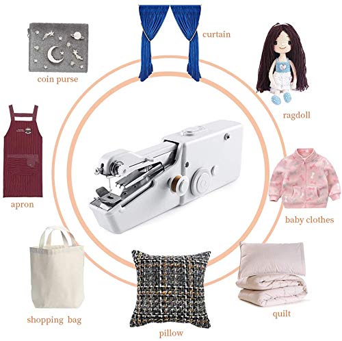 image for Cobiz Handheld Sewing Machine，Mini Portable Electric Stitching Machi