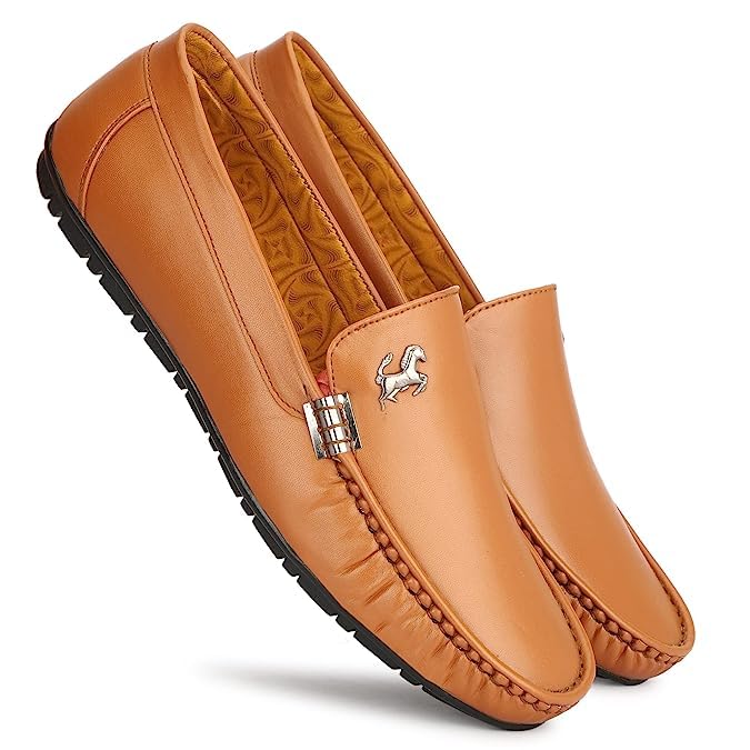 Jimmy Mens Casual Slip On Synthetic Leather Loafers for Men for Wedding|Occasions|Fashion|Outdoor|Indoor|Shoes with Comfort (Tan, Numeric_8) (B0CBRMXBVM) Amazon Price History, Amazon Price Tracker