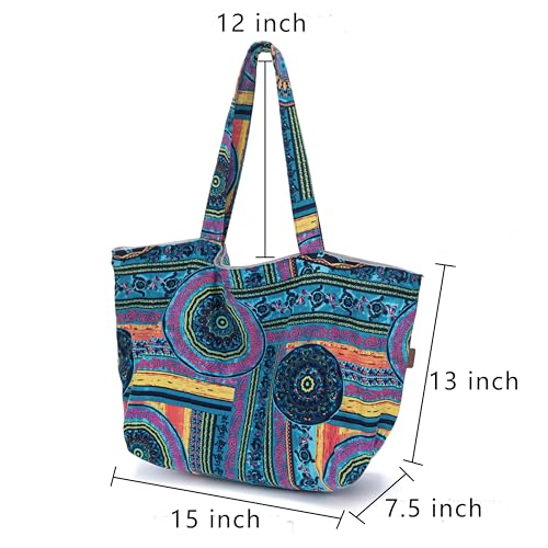 Bolso Hippie Tote Grande OPQRSTU para Mujer miniatura 5