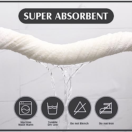 Preboun LEN-PREBOUN-245 4 Pcs Oversized Fleece Bath Towels, 40 X 80 Inch Bath Sheets Extra Large Microfiber Coral Velvet Highly Absorbent Towels 350Gsm High Density Towel thumb #4