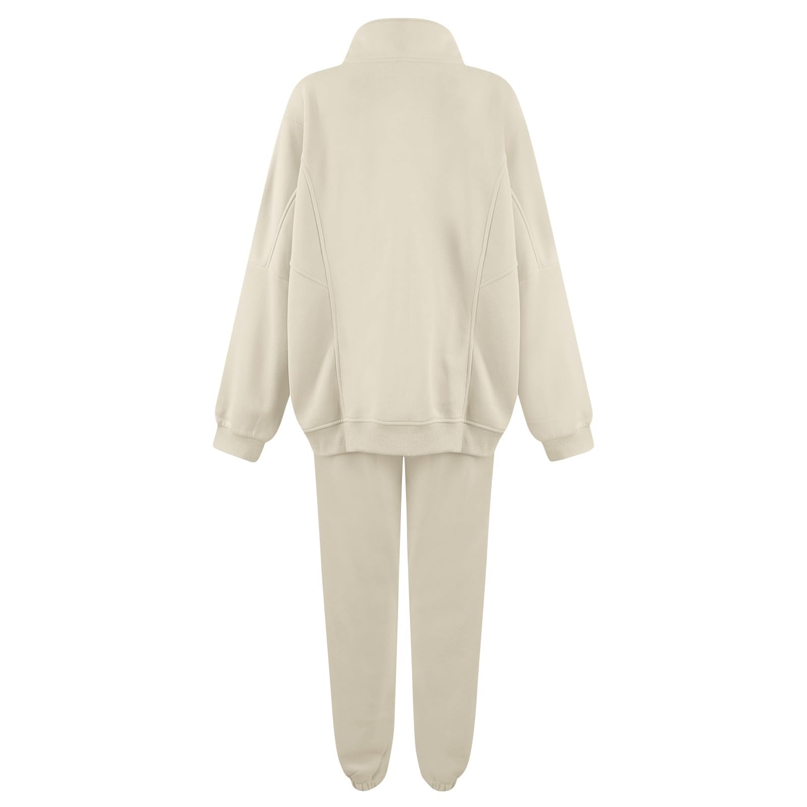 Conjuntos Elegantes Mujer, Chandals Mujer Bonitos, Tops y Pantalones Oversize Ropa de Salón Básico 2 Piezas Día Festivo Manga Larga Cremallera Sin Colar