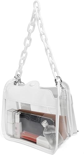 Bolso cruzado transparente para mujer, bolso pequeño transparente, bolso de hombro moderno aprobado para conciertos