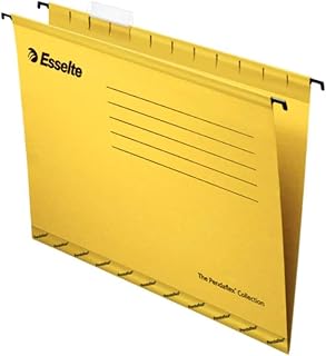 Esselte Pendaflex - Carpeta con ganchos para colgar (tamaño folio, 25 unidades), color amarillo