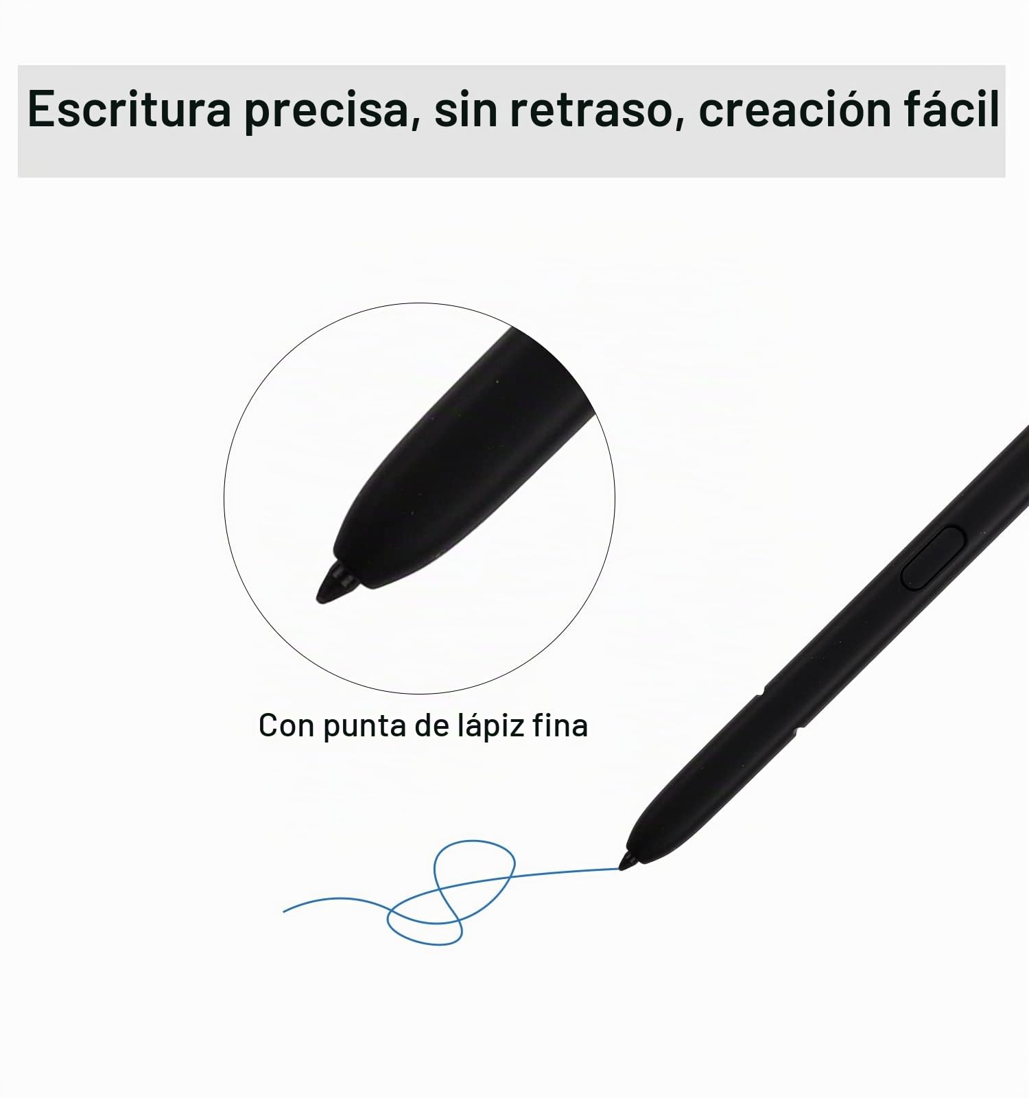 [NUEVO] [Con Bluetooth] Duotipa S22 Ultra S Pen Reemplazo para Samsung Galaxy S22 Ultra 5G All Verison Stylus Pen + Puntas/Nibs (Black)