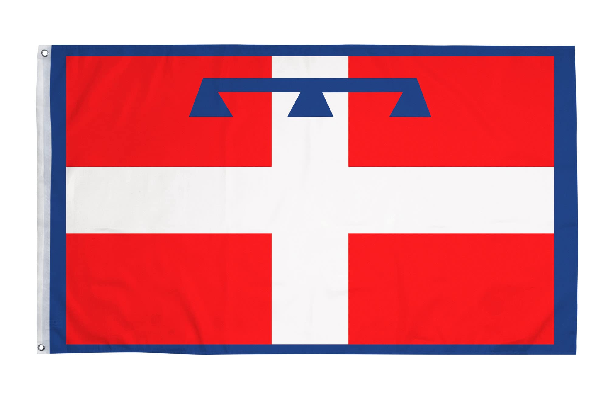 PHENO FLAGS Piedmont flag - Italian flag 3x5ft with brass eyelets - weatherproof flag for flagpole - 100% polyester – 90x150cm