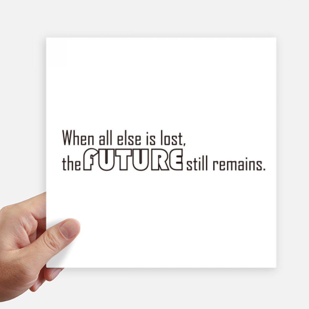 Autocollant carré de 20 cm avec citation motivation stickers muraux valise ordi 4pcs