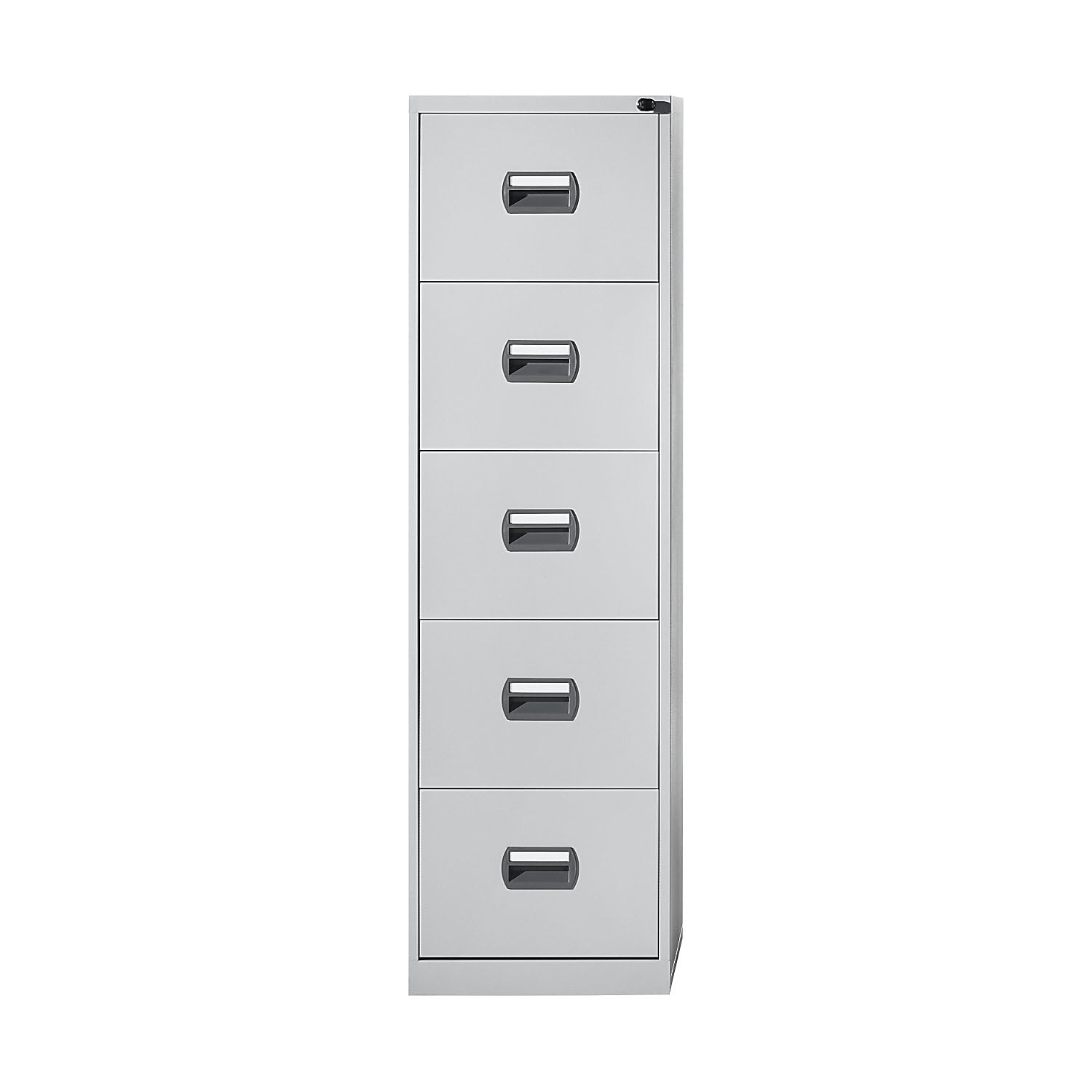 EUROKRAFT basic | Classificatore per cartelle sospese | 1 corsia, 5 cassetti, grigio chiaro