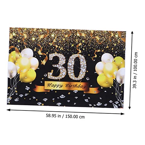 Amosfun Pano De Fundo De Aniversário Banner De Feliz Aniversário Banner De Bebê Adereços De Estúdio