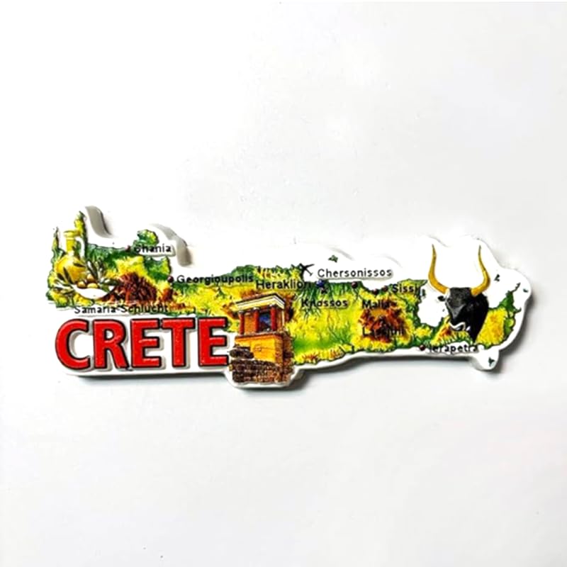 Imán decorativo con forma de isla Creta