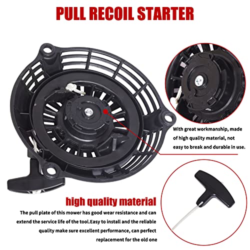 Gashwer Lawn Mower Recoil Starter Pull Start Compatible with Honda GC 130/160 GCV 130/160 4hp 5hp 6hp 6.5hp EN2000 Hru19 GC135 GC160 Parts Generator Engine Motor Replace 28400-Zl8-023ZA Black - Thumbnail 3