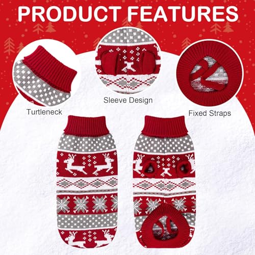 Kiiwah Hundepullover Katzenpullover Weihnachten, Hundepullover Kleine Hunde, Weihnachtspullover Hund, Hundepulli Pullover für Katze Hund Winter Warm (XL)