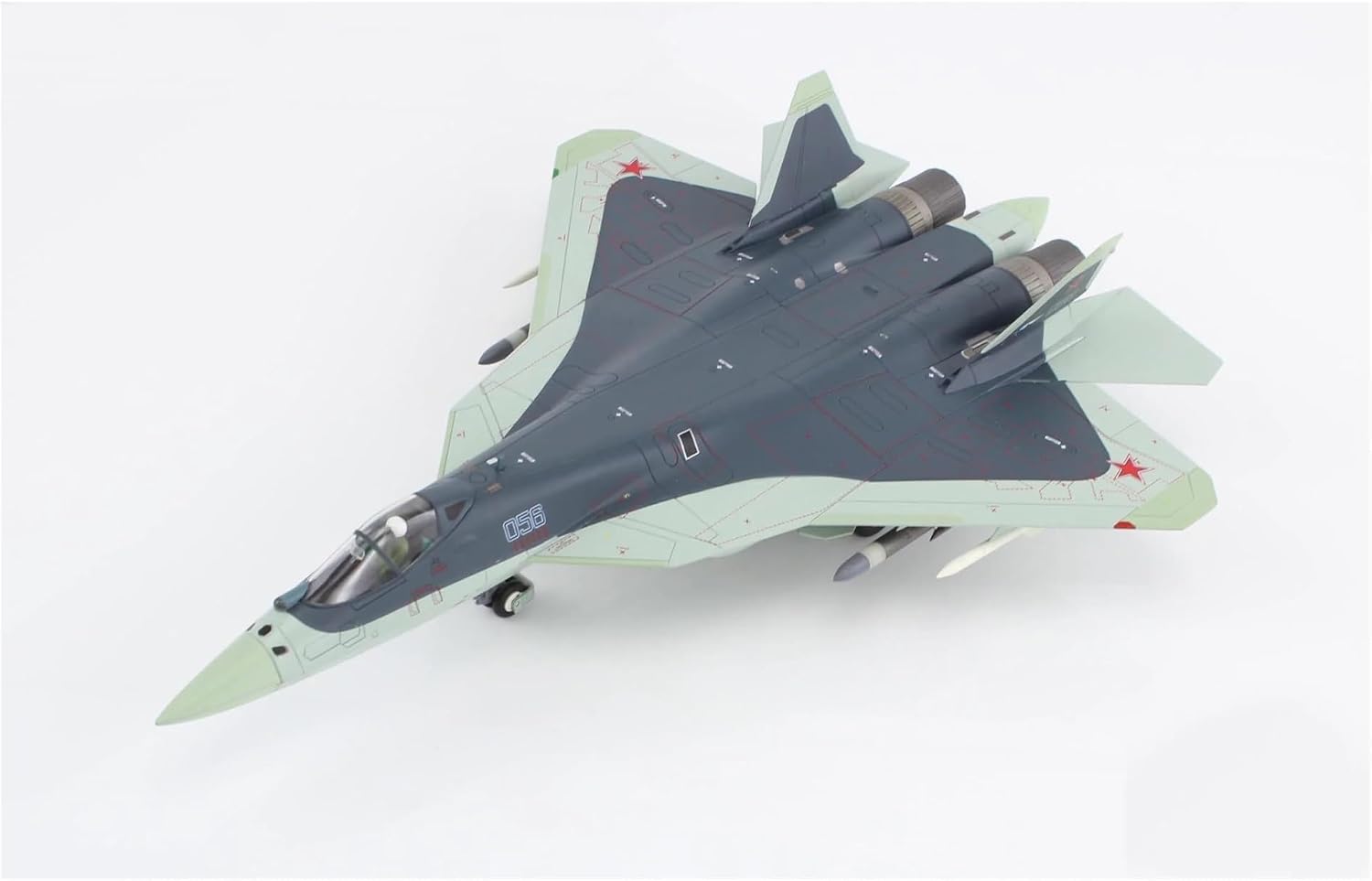 Miniature Scale 1：72 for Su-57 HA6805 Stealth Fighter Model Bort 56 Alloy Collection Flying Toy Game Kits