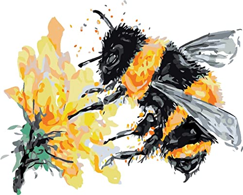 Kit broderie point de croix abeille, idée cadeau DIY pour petit et grand