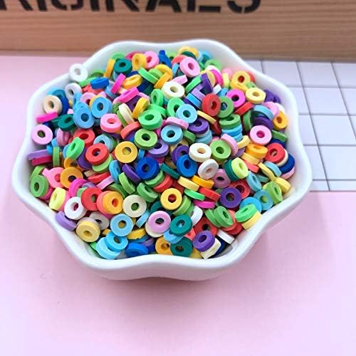 BLUESKYUP Figurines & Miniatures!! 50g/lot Cute Clay Sprinkles, Colorful Heart Five Star Bow Candy Sprinkles for Crafts Making, DIY 1 PCs