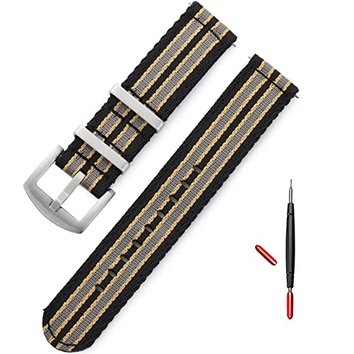 Watchdives Nylon Watch Band 22Mm Fast Release Watch Band Multicolor Replacement Watch Straps For Men Women cover