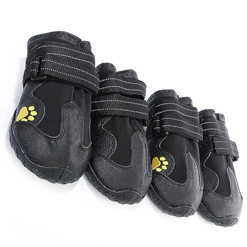 犬 靴 冬用 脱げない 履かせやすい 雪遊び 雪や冷えから足を保護 防寒 4個入り 8#