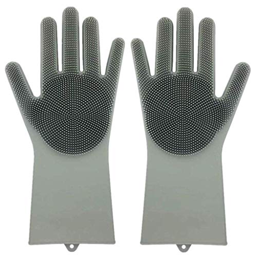 JYC/Amazon.Hot.Newest.Releases | Magic Reusable Silicone Gloves Cleaning Brush Dishwashing Gloves Heat Resistant