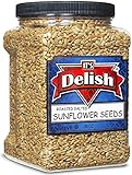 Gourmet Roasted Salted Sunflower Seeds by It's Delish, 38 Oz Jumbo Container (Jar) – Bulk Shelled...