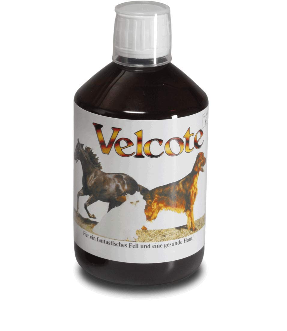 GRAU Original Velcote Cold-Pressed Oil with Essential Omega-3 and Omega-6 Fatty Acids to Support Fur Change, Pack of 1 (1 x 500 ml), Feed Supplement for Dogs and Cats