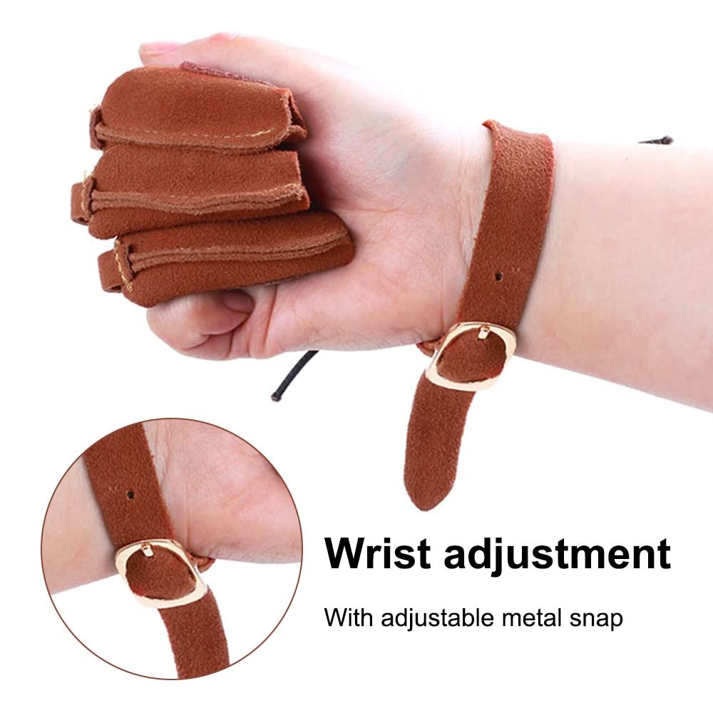 MiOYOOW Gants de tir à l'arc, rembourrage de protection Tab Arc Tir