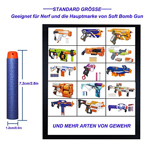 LVHERO 2 Stück Nerf N Strike Blaster Kompatibler 18er Clip Magazine Schnell Nachladen Clip mit 40 Stück 7,2cm Pfeile Dart Bullets