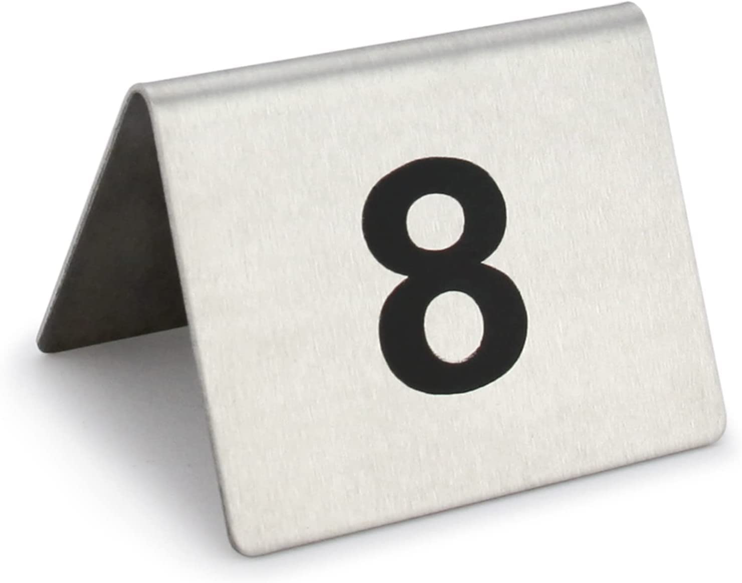 Tarjetas de número de mesa de acero inoxidable 1 a 50/1 a 100, tarjeta de restaurante digital, doble cara para un fácil reconocimiento, tarjeta de etiqueta de número de escritorio de visualización t