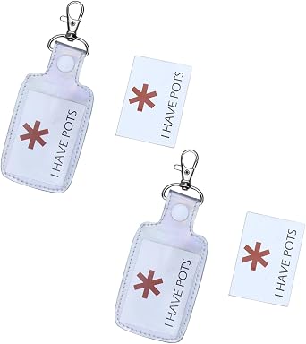 pinklilycare I Have Pots Medical Alert POTS Keychain for Postural Orthostatic Tachycardia Syndrome Gift
