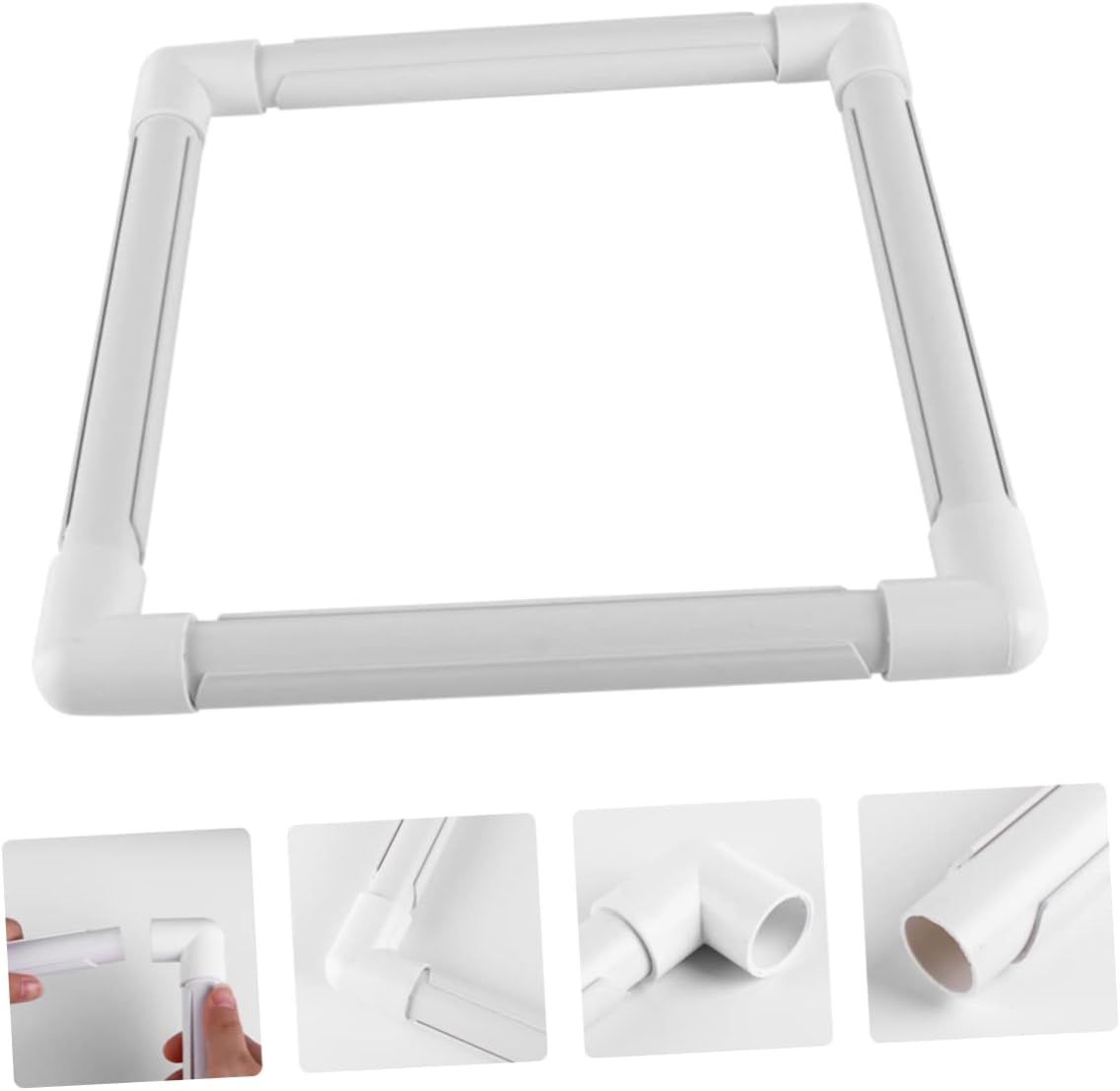 Gogogmee Square Clip Frame for Embroidery Cross Stitch DIY Hoop Frame Embroidery Rack Clamp Lightweight Tool