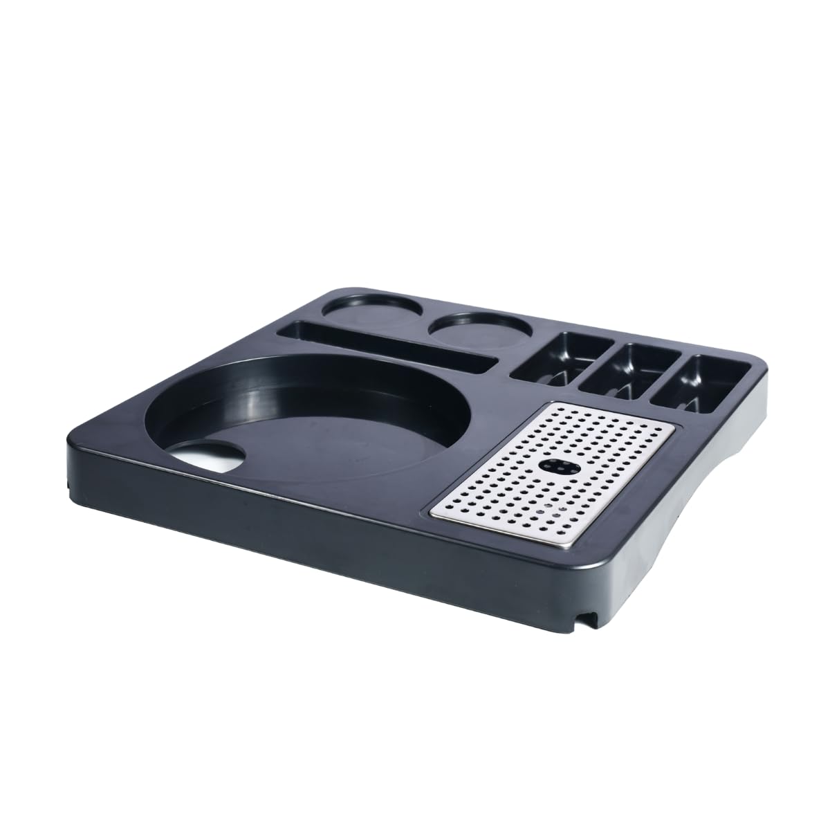 FP ABS Plastic Kettle Tray for Hotel Room: Serve Sophistication | Hotel Room Tea Tray | Compatible with All Electric Kettle (1, Black Square)-image-7