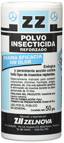 ZZ - Polvo insecticida reforzado - Máxima eficacia sin olor - 50 g - [Pack de 25]