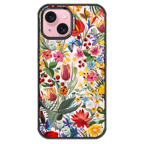 MOSNOVO for iPhone 15 Case for MagSafe, in The Garden, Black