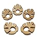 5pcs Natural Wooden Leaf Teething Pendant Pure Natural Beech Wood Animal Teether Shape for Handmade Necklace/Bracelet Accessory (Banana Leaf)