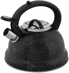 Brinox, Chaleira Brinox 2,7 L com Apito Linha Roma Preto Marble