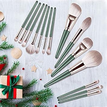 COSLUXE Makeup Brushes, 10 PCS Professional Makeup Brush Set, Advanced Plant Fiber And Solid Wood Brush Handle, Foundation Loose Powder Blush Eye Shadow Brush Kit