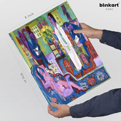 Image of BLINKART Henri Matis Aesthetic Modern Art Walls With Frame | Natural Wood Texture | Living Room Bedroom Office Wall Decoration | Poster Home Decor Frames Wall Bedroom | 12x8 Inches(D242)