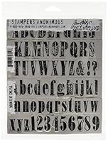 Stampers Anonymous Tim Holtz Haftstempel-Set, Gummi, rot, One Size