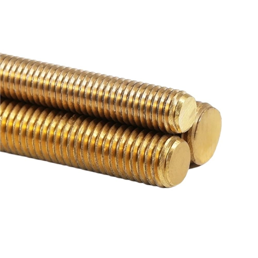 1 varilla roscada de latón M2-M20, perno métrico macizo, espárrago de barra de eje completo(M16x500)