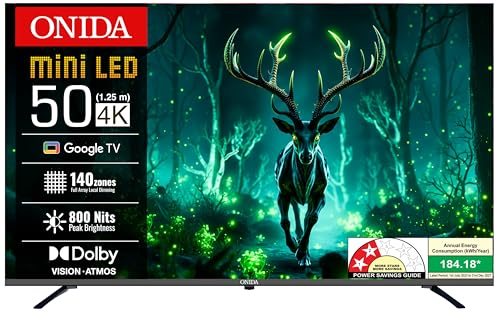 48% Off Onida 127 cm (50 inch) Nexg Series 4K Ultra HD Smart QLED Mini LED Google TV for ₹30,999