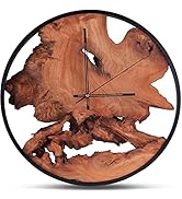 Amazon.com: AmoyJebit Handcrafted Wooden Wall Clock - Silent Non ...