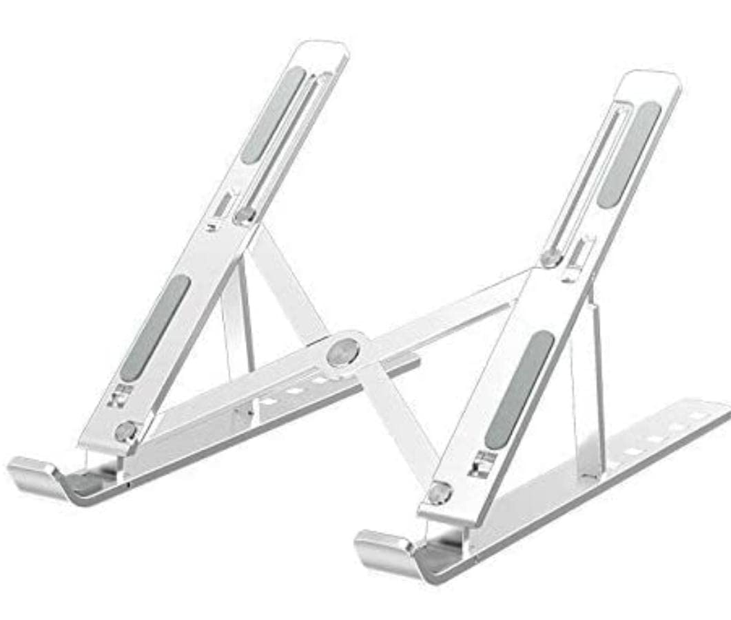 BRISTO Aluminium Laptop Stand/Laptop Holder Riser/Computer Tablet Stand 6 Angles Adjustable Ergonomic Foldable Portable Desktop Holder Compatible with All laptops,Mac Book,HP,Dell Lenovo & notebooks (B09R2CXT9K) Amazon Price History, Amazon Price Tracker