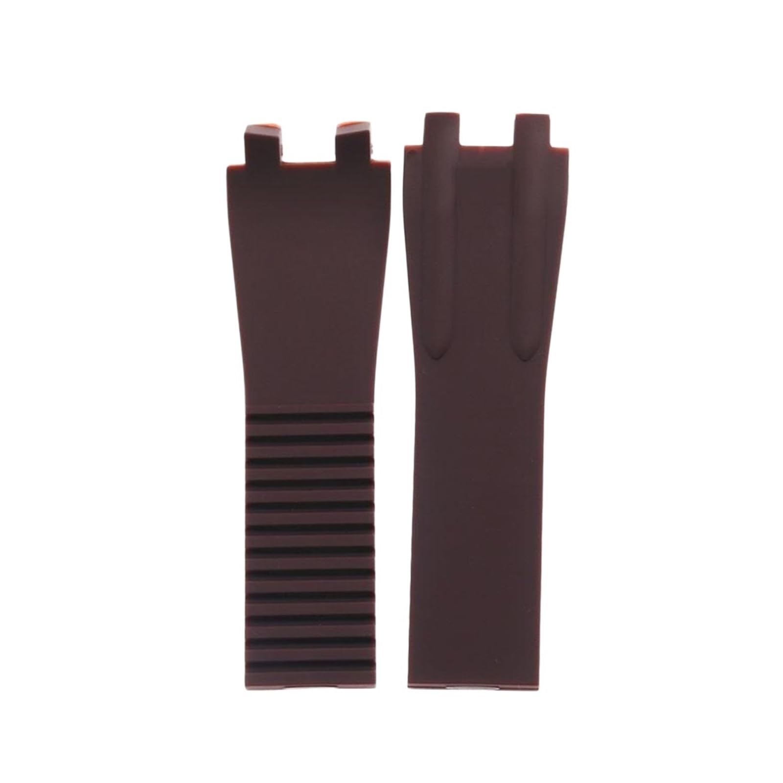 Cong Yi Cinturino da polso in gomma siliconica impermeabile blu marrone nero da 25 mm*12 mm con fibbia pieghevole