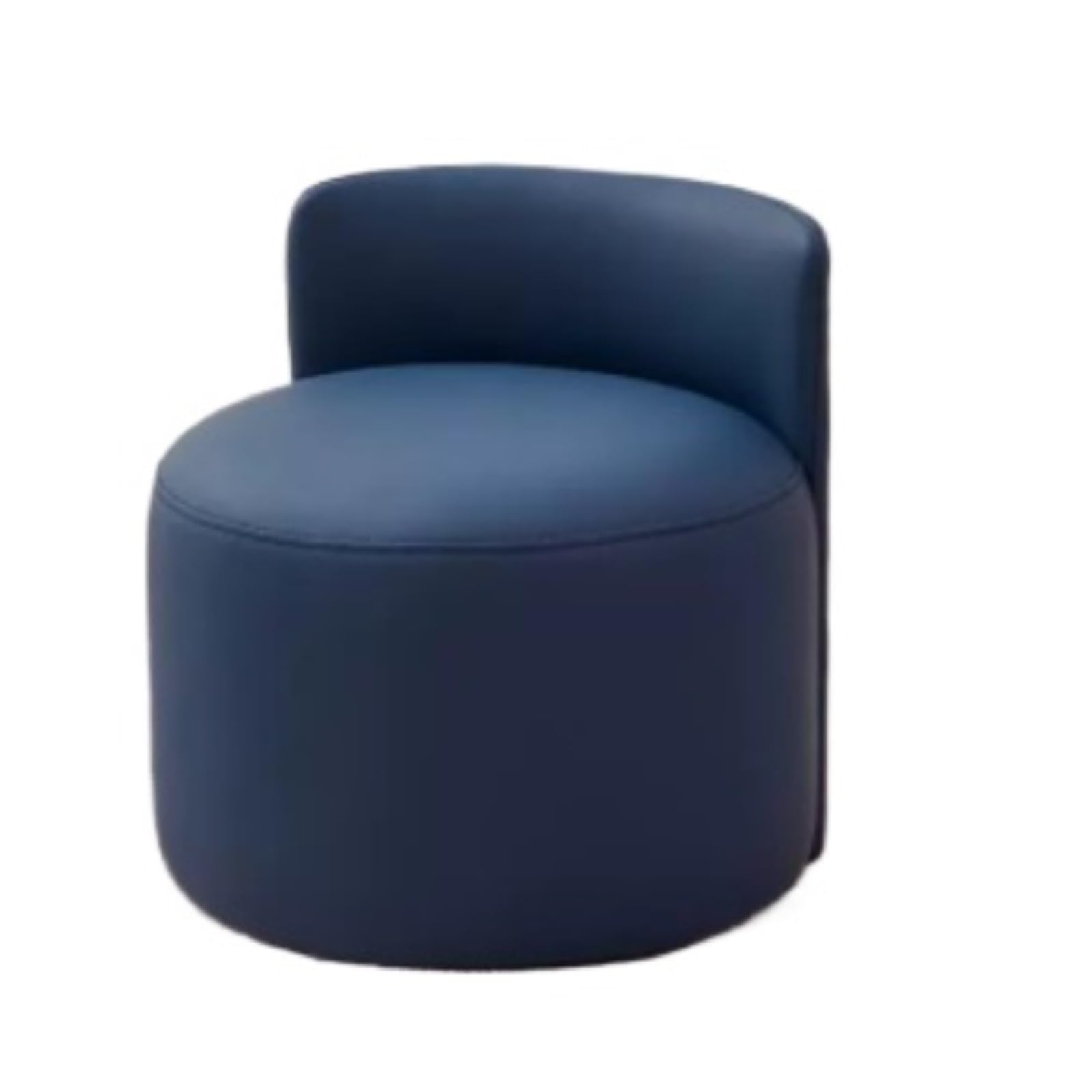 Pouf Poggiapiedi Sgabello Poggiapiedi con Schienale, Panca for Scarpe, Sedia Bassa Rotonda, Imbottitura Spessa Accessorio per Casa(Blue)
