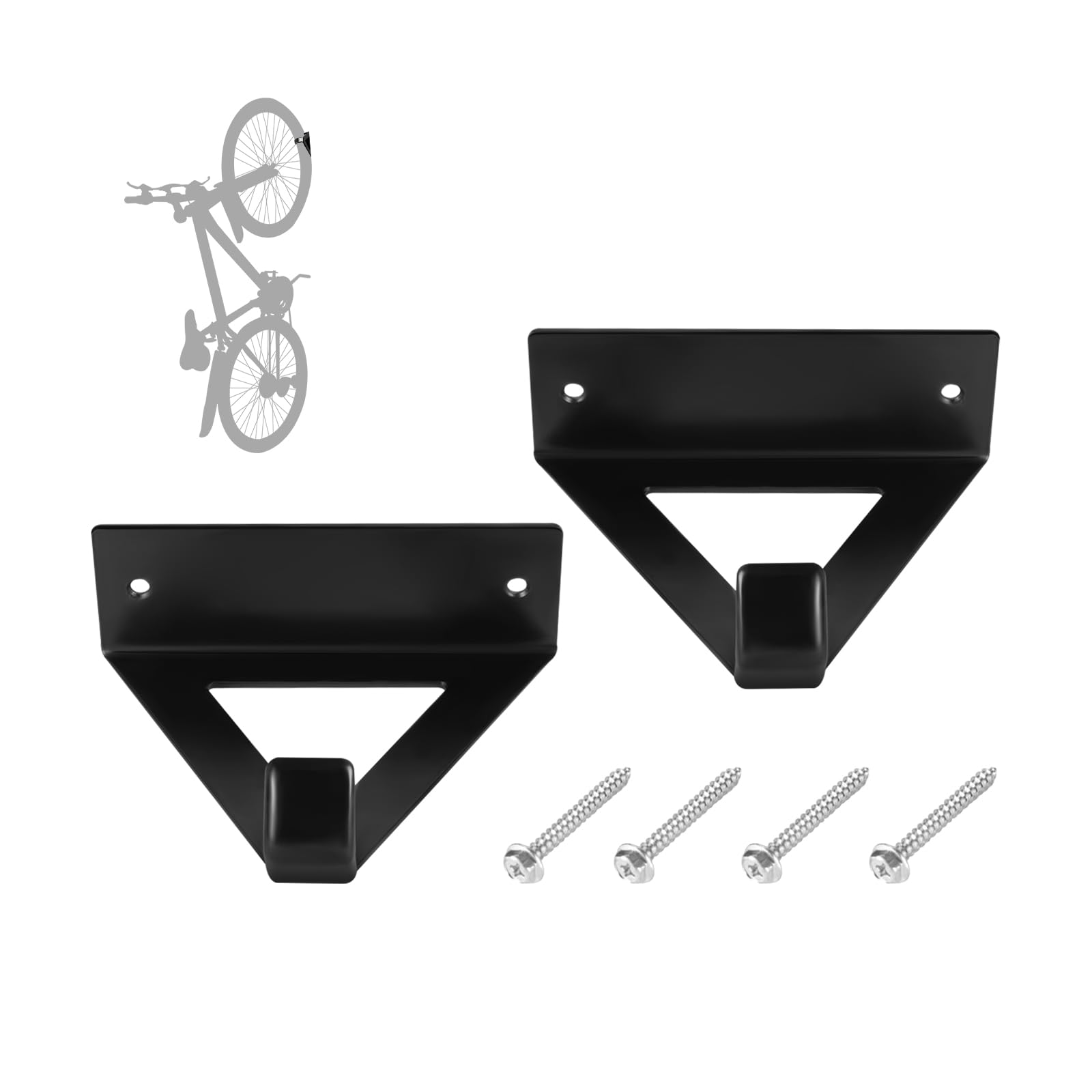 Paquete de 2 ganchos de pared para portabicicletas