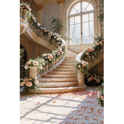 Fondo floral Laeacco 8x10ft para fotografía miniatura 1
