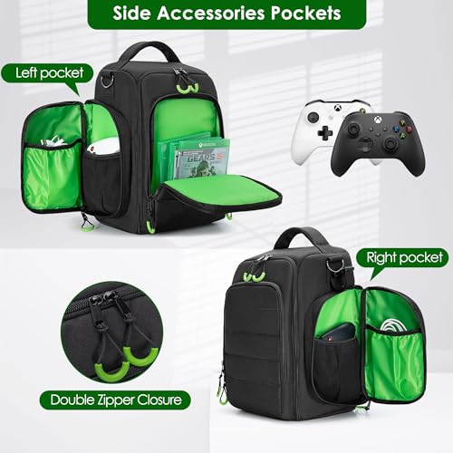 Image of PGmoon Travel Carrying Case Compatible with Xbox Series X /S, Protective Storage Carry Bag for Controllers, Cables and Other Accessories