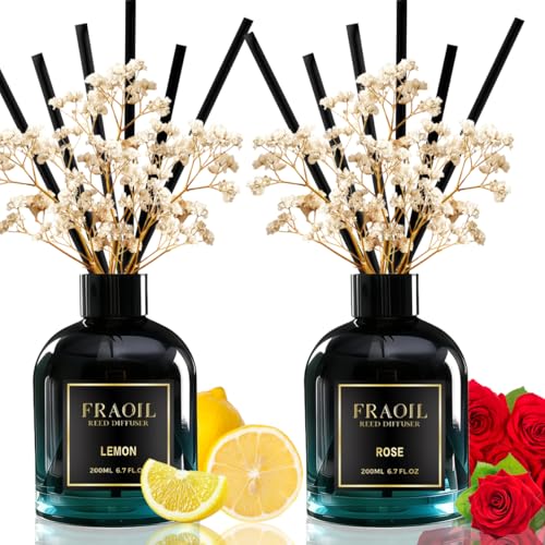 Set Difusor de Aromas Limón y Rosa 200 ml con 6 Varillas miniatura 1