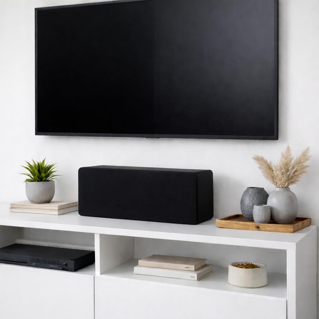 Dynavoice Magic CR-4 Nero Opaco – Diffusore Centrale Passivo 2 Vie, Woofer 2x4 + Tweeter 1", Solo 11 cm di Profondità, Bass Reflex Frontale, per Home Cinema.