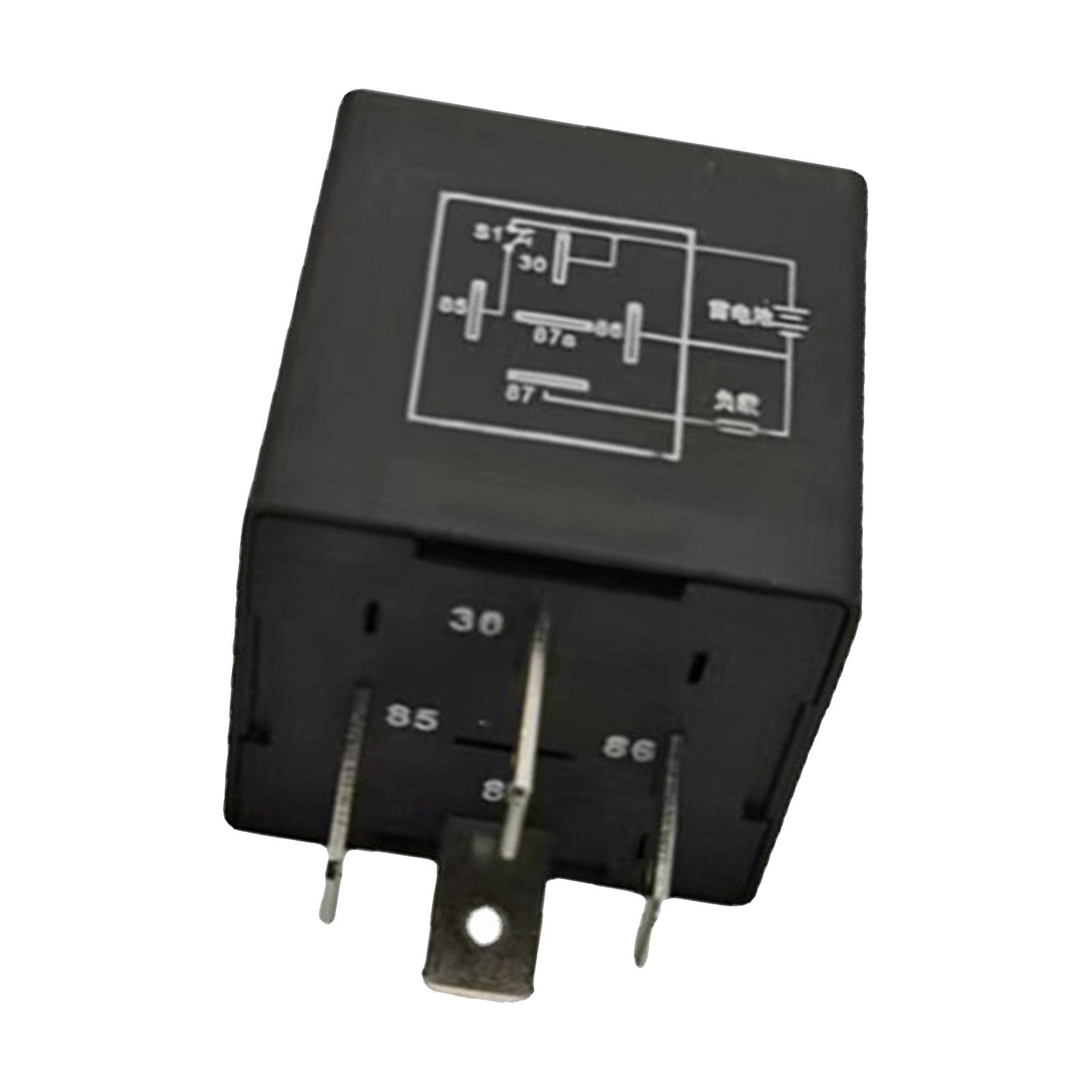 Colcolo Relais temporisé 12V Interrupteur de relais de remplacement professionnel durable Relais à usage automobile Portable 4 broches pour bateaux Camion, 60 secondes