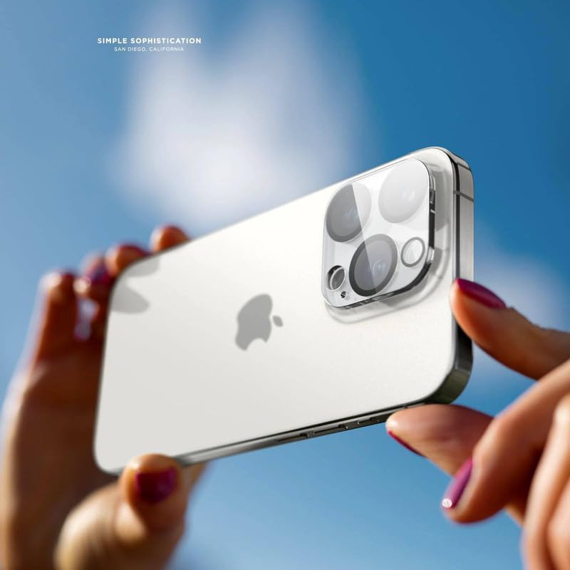 Image of XYKOS iPhone 15 Pro /15 Pro Max Camera Lens Protector Truly Shatterproof, Scratch-Resistant, 9H Hardness, Anti-Fingerprint, Camera Screen Protection Cover Accessories, Transparent