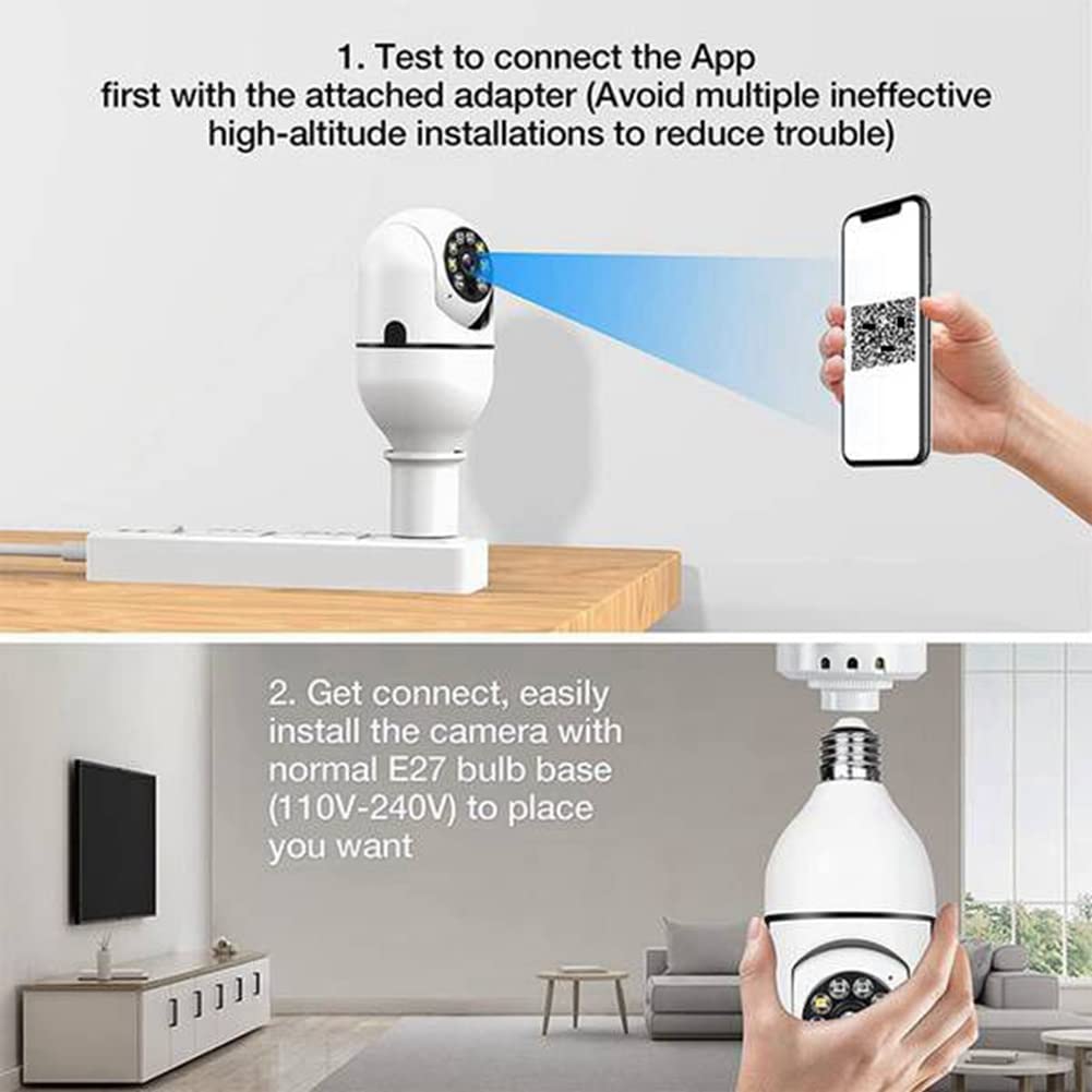 4 Pièces Ampoule Caméra de Sécurité Extérieure 2.4G Wifi Prise de Lumière Caméra de Sécurité Caméra de Sécurité Ampoule Extérieure Ampoule Caméras